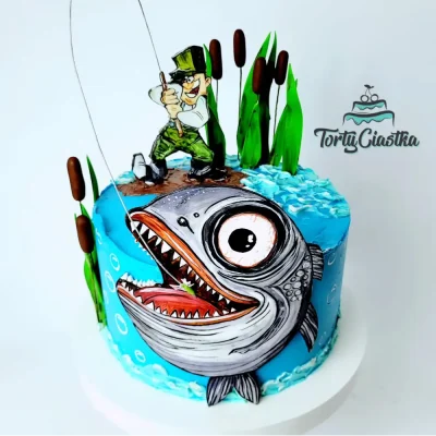 Tort urodzinowy – Wędkarz